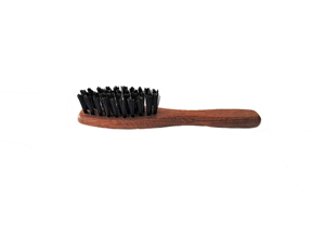 Cepillo men de madera cerdas jabalí oval pequeño para barba Regincos
